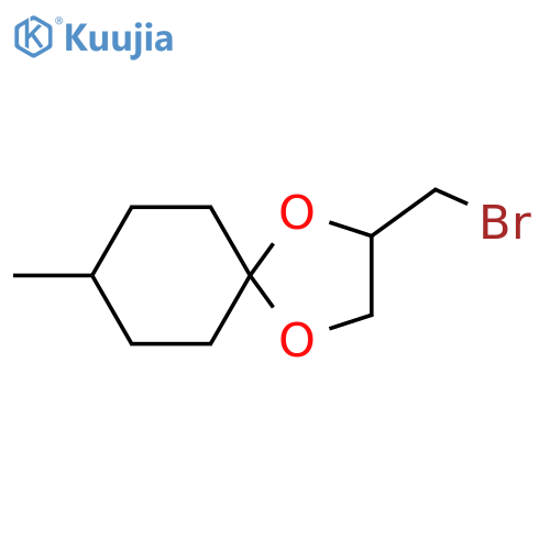 2-(bromomethyl)-8-methyl-1,4-dioxaspiro4.5decane structure