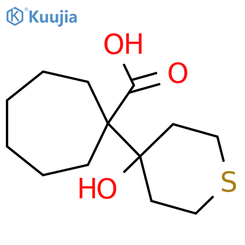 1-(4-hydroxythian-4-yl)cycloheptane-1-carboxylic acid structure