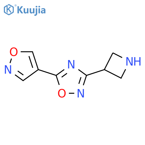 3-(azetidin-3-yl)-5-(1,2-oxazol-4-yl)-1,2,4-oxadiazole structure