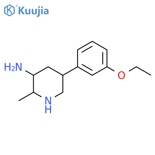 5-(3-ethoxyphenyl)-2-methylpiperidin-3-amine structure