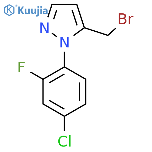 5-(bromomethyl)-1-(4-chloro-2-fluorophenyl)-1H-pyrazole structure