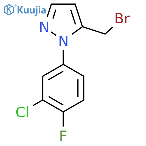 5-(bromomethyl)-1-(3-chloro-4-fluorophenyl)-1H-pyrazole structure