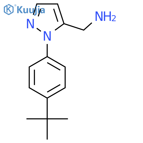 1-(4-tert-butylphenyl)-1H-pyrazol-5-ylmethanamine structure
