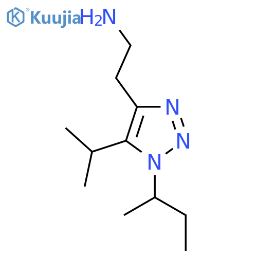 2-1-(butan-2-yl)-5-(propan-2-yl)-1H-1,2,3-triazol-4-ylethan-1-amine structure