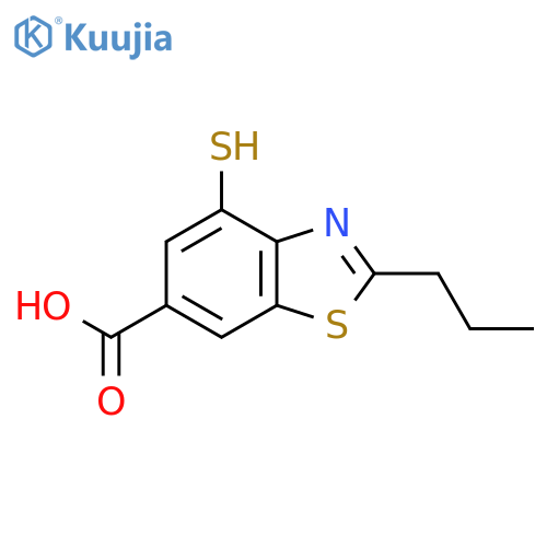 2-propyl-4-sulfanyl-1,3-benzothiazole-6-carboxylic acid structure