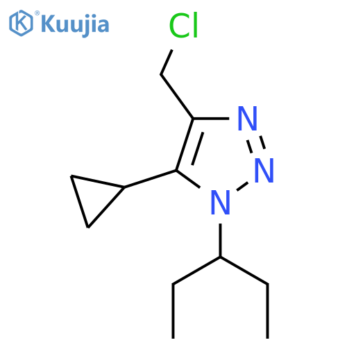 4-(chloromethyl)-5-cyclopropyl-1-(pentan-3-yl)-1H-1,2,3-triazole structure