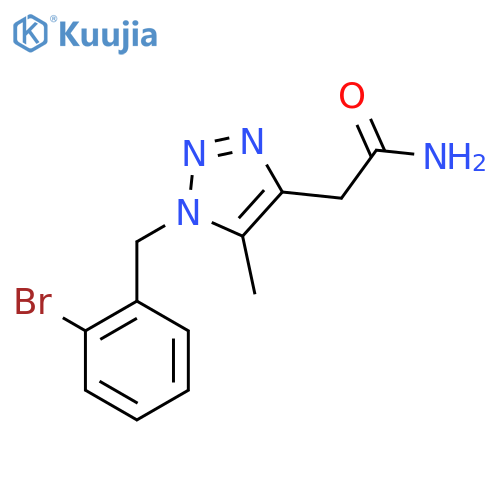 2-{1-(2-bromophenyl)methyl-5-methyl-1H-1,2,3-triazol-4-yl}acetamide structure