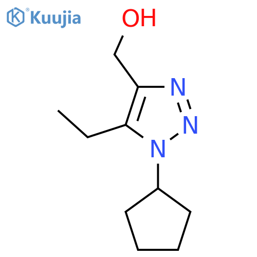 (1-cyclopentyl-5-ethyl-1H-1,2,3-triazol-4-yl)methanol structure