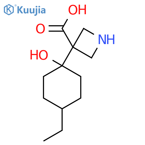 3-(4-ethyl-1-hydroxycyclohexyl)azetidine-3-carboxylic acid structure