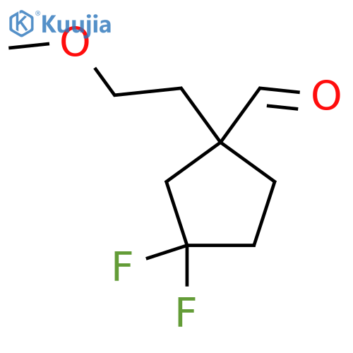 3,3-difluoro-1-(2-methoxyethyl)cyclopentane-1-carbaldehyde structure