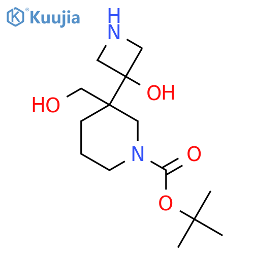 tert-butyl 3-(3-hydroxyazetidin-3-yl)-3-(hydroxymethyl)piperidine-1-carboxylate structure