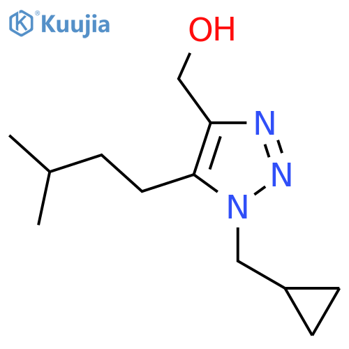 1-(cyclopropylmethyl)-5-(3-methylbutyl)-1H-1,2,3-triazol-4-ylmethanol structure