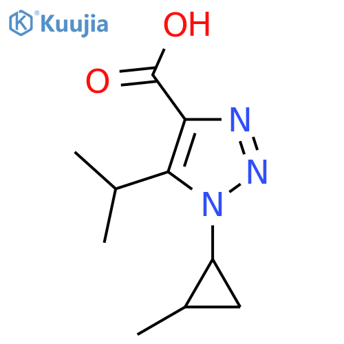 1-(2-methylcyclopropyl)-5-(propan-2-yl)-1H-1,2,3-triazole-4-carboxylic acid structure