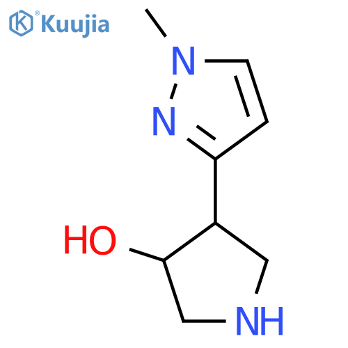 4-(1-methyl-1H-pyrazol-3-yl)pyrrolidin-3-ol structure