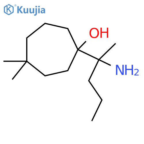 1-(2-aminopentan-2-yl)-4,4-dimethylcycloheptan-1-ol structure