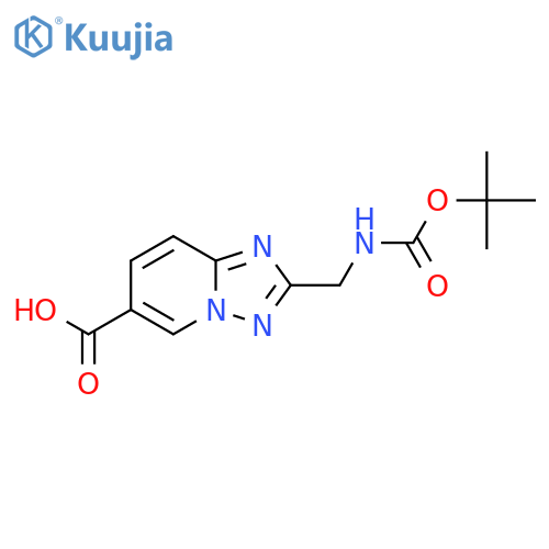 2-({(tert-butoxy)carbonylamino}methyl)-1,2,4triazolo1,5-apyridine-6-carboxylic acid structure