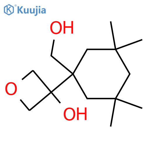 3-1-(hydroxymethyl)-3,3,5,5-tetramethylcyclohexyloxetan-3-ol structure