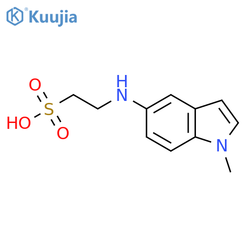 2-(1-methyl-1H-indol-5-yl)aminoethane-1-sulfonic acid structure