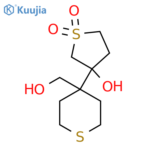 3-hydroxy-3-4-(hydroxymethyl)thian-4-yl-1lambda6-thiolane-1,1-dione structure