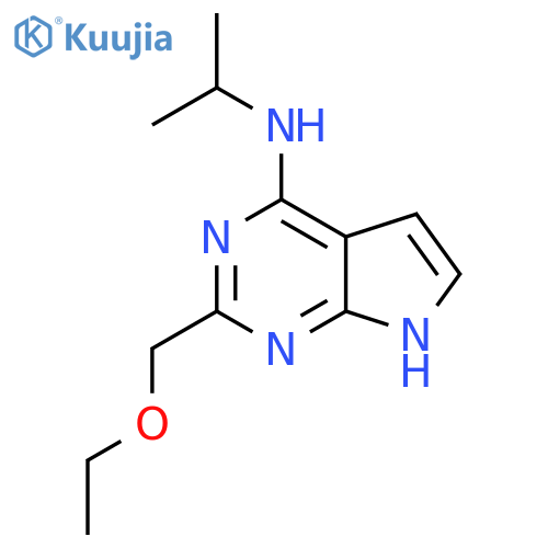 2-(ethoxymethyl)-N-(propan-2-yl)-7H-pyrrolo2,3-dpyrimidin-4-amine structure