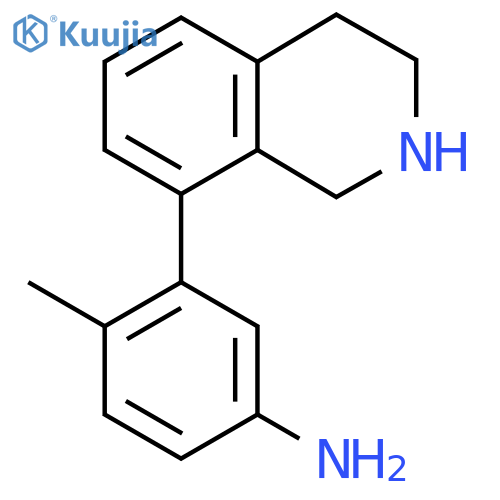 4-methyl-3-(1,2,3,4-tetrahydroisoquinolin-8-yl)aniline structure