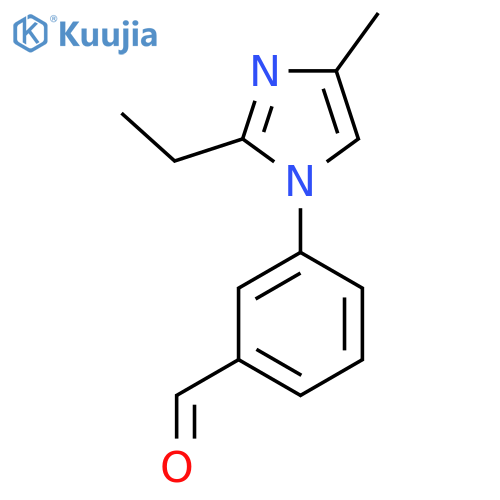 3-(2-ethyl-4-methyl-1H-imidazol-1-yl)benzaldehyde structure