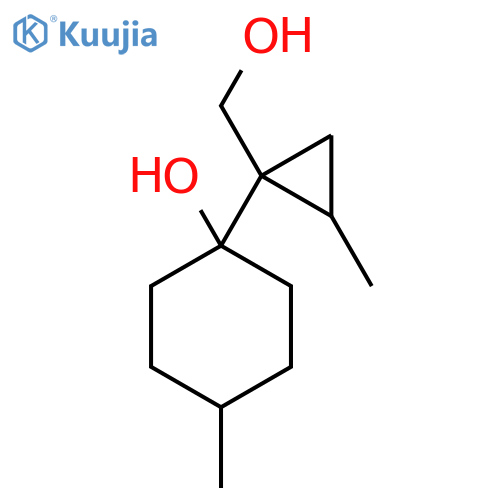 1-1-(hydroxymethyl)-2-methylcyclopropyl-4-methylcyclohexan-1-ol structure