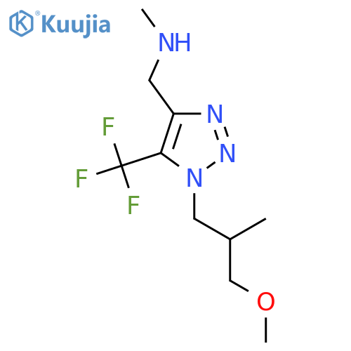 {1-(3-methoxy-2-methylpropyl)-5-(trifluoromethyl)-1H-1,2,3-triazol-4-ylmethyl}(methyl)amine structure