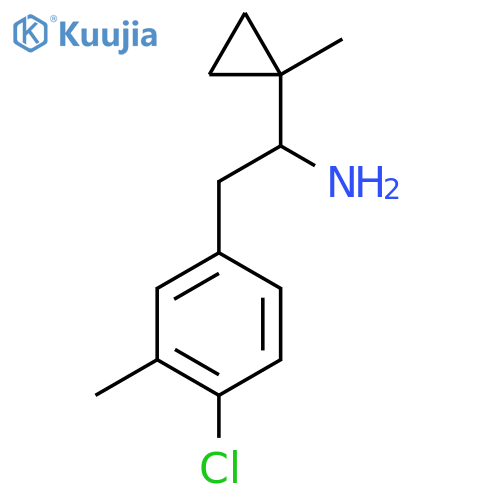 2-(4-chloro-3-methylphenyl)-1-(1-methylcyclopropyl)ethan-1-amine structure