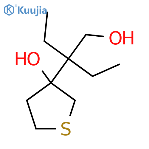 3-(2-ethyl-1-hydroxybutan-2-yl)thiolan-3-ol structure