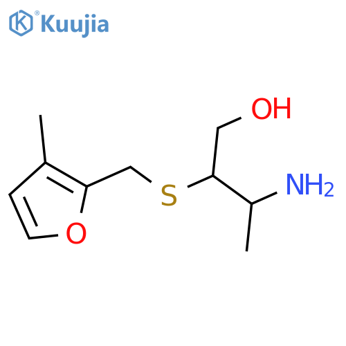 3-amino-2-{(3-methylfuran-2-yl)methylsulfanyl}butan-1-ol structure