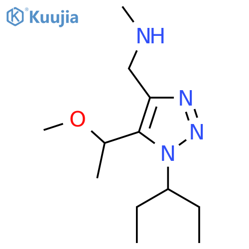 {5-(1-methoxyethyl)-1-(pentan-3-yl)-1H-1,2,3-triazol-4-ylmethyl}(methyl)amine structure