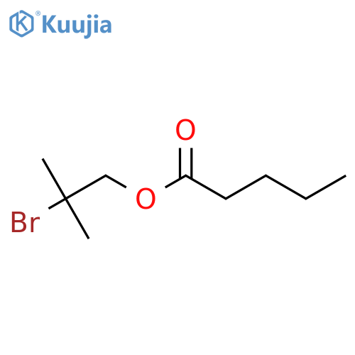 2-bromo-2-methylpropyl pentanoate structure