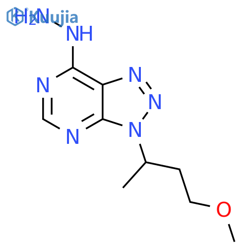 7-hydrazinyl-3-(4-methoxybutan-2-yl)-3H-1,2,3triazolo4,5-dpyrimidine structure