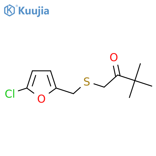 1-{(5-chlorofuran-2-yl)methylsulfanyl}-3,3-dimethylbutan-2-one structure