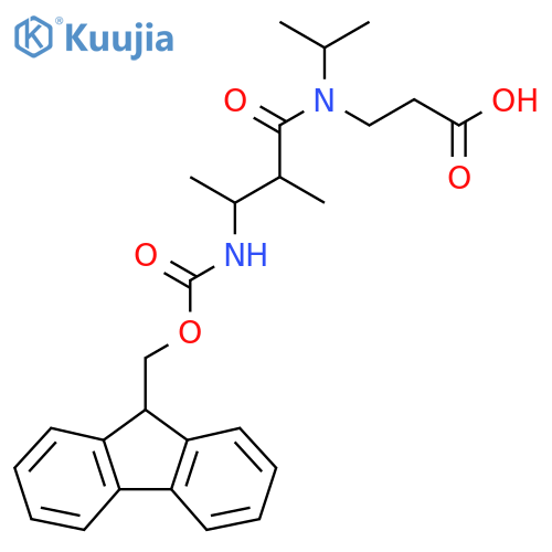 3-3-({(9H-fluoren-9-yl)methoxycarbonyl}amino)-2-methyl-N-(propan-2-yl)butanamidopropanoic acid structure