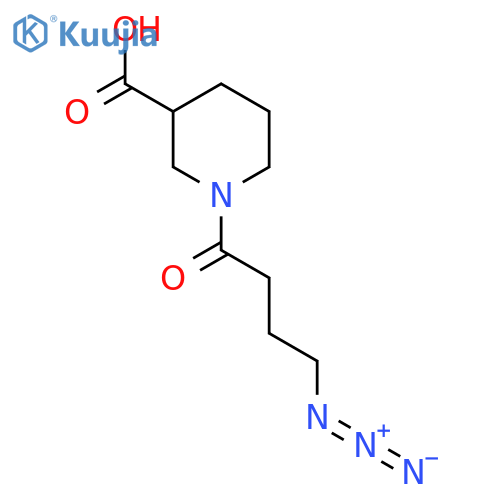 1-(4-azidobutanoyl)piperidine-3-carboxylic acid structure