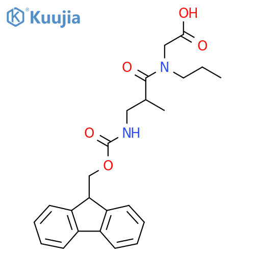 2-3-({(9H-fluoren-9-yl)methoxycarbonyl}amino)-2-methyl-N-propylpropanamidoacetic acid structure
