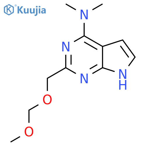 2-(methoxymethoxy)methyl-N,N-dimethyl-7H-pyrrolo2,3-dpyrimidin-4-amine structure