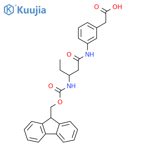 2-{3-3-({(9H-fluoren-9-yl)methoxycarbonyl}amino)pentanamidophenyl}acetic acid structure