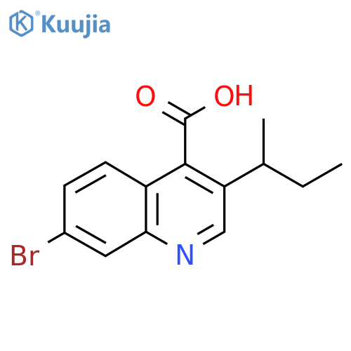 7-Bromo-3-(butan-2-yl)quinoline-4-carboxylic acid structure