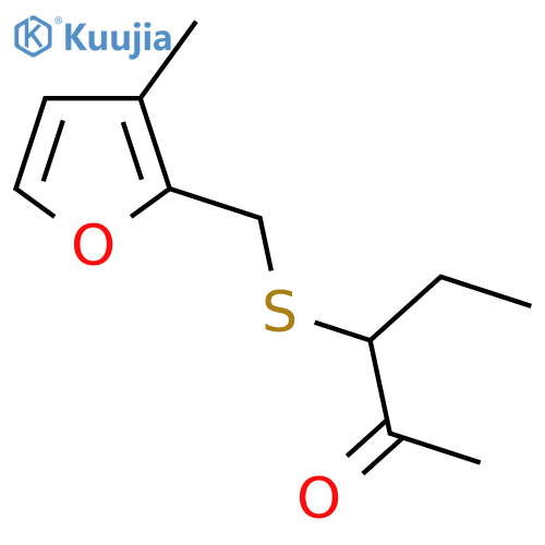 3-{(3-methylfuran-2-yl)methylsulfanyl}pentan-2-one structure