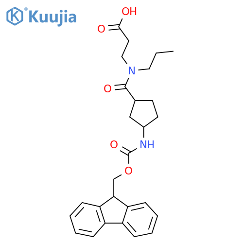 3-{1-3-({(9H-fluoren-9-yl)methoxycarbonyl}amino)cyclopentyl-N-propylformamido}propanoic acid structure
