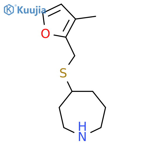 4-{(3-methylfuran-2-yl)methylsulfanyl}azepane structure