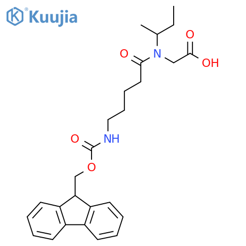 2-N-(butan-2-yl)-5-({(9H-fluoren-9-yl)methoxycarbonyl}amino)pentanamidoacetic acid structure