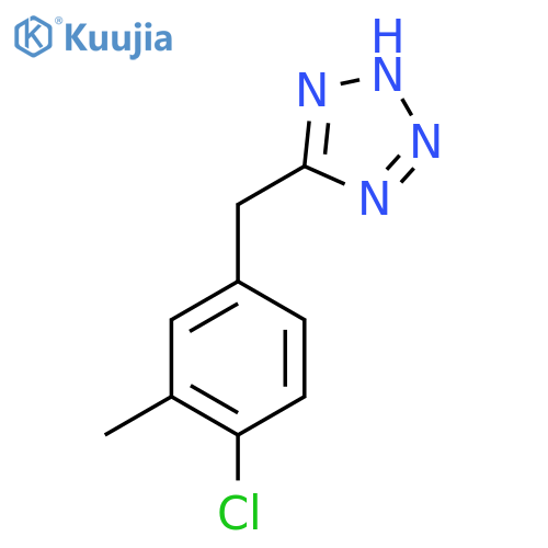 5-(4-chloro-3-methylphenyl)methyl-1H-1,2,3,4-tetrazole structure
