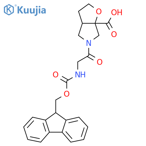 5-2-({(9H-fluoren-9-yl)methoxycarbonyl}amino)acetyl-hexahydro-2H-furo2,3-cpyrrole-6a-carboxylic acid structure