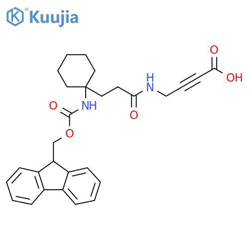 4-{3-1-({(9H-fluoren-9-yl)methoxycarbonyl}amino)cyclohexylpropanamido}but-2-ynoic acid structure