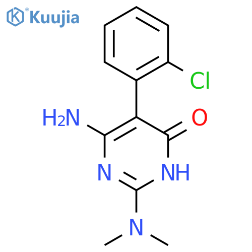 6-Amino-5-(2-chlorophenyl)-2-(dimethylamino)-3,4-dihydropyrimidin-4-one structure