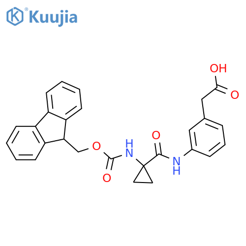 2-{3-1-({(9H-fluoren-9-yl)methoxycarbonyl}amino)cyclopropaneamidophenyl}acetic acid structure